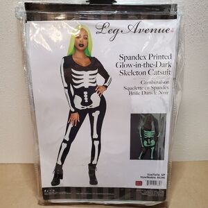 Leg Avenue Glow In The Dark Skeleton Catsuit